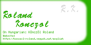 roland konczol business card