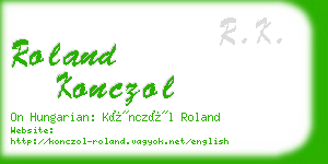 roland konczol business card